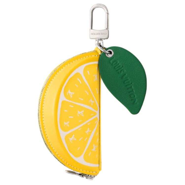 LOUIS VUITTON Canvas Bag Charm Bag Accessory Unisex Yellow
