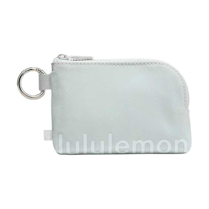 Lululemon Lululemon Clippable Polyester Card Holder Unisex Mint Breeze & White