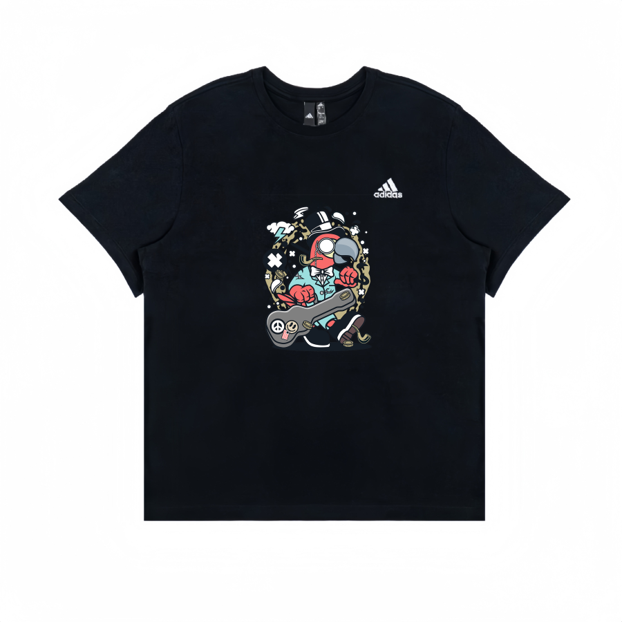 Adidas Adidas T Shirts Unisex Black Crew Neck Straight Fit