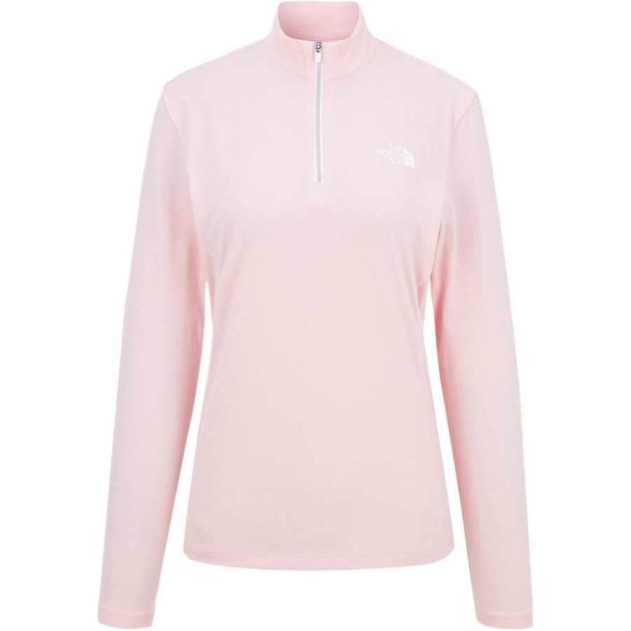 THE NORTH FACE T Shirts Women's Pink Stand Collar Moderate Straight Fit