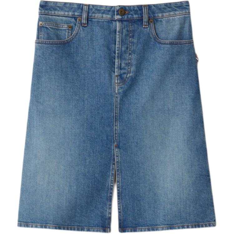 Burberry denim midi skirt