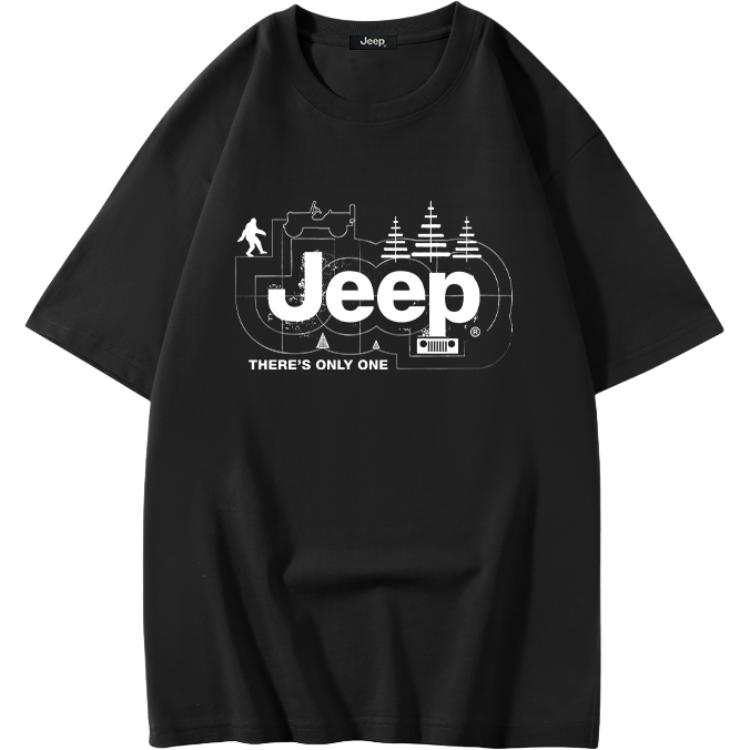 Jeep T Shirts Unisex Crew Neck Moderate Straight Fit