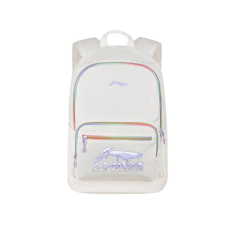 Li-Ning Li Ning Polyester Backpack Unisex White & Purple