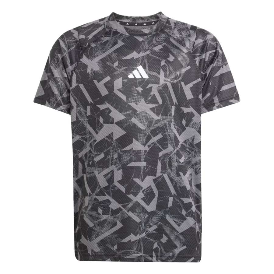 Adidas Adidas SportswearClimacool T Shirt Playera Sport Icons Fractal Print Infantil Grey/Black/White Kids'