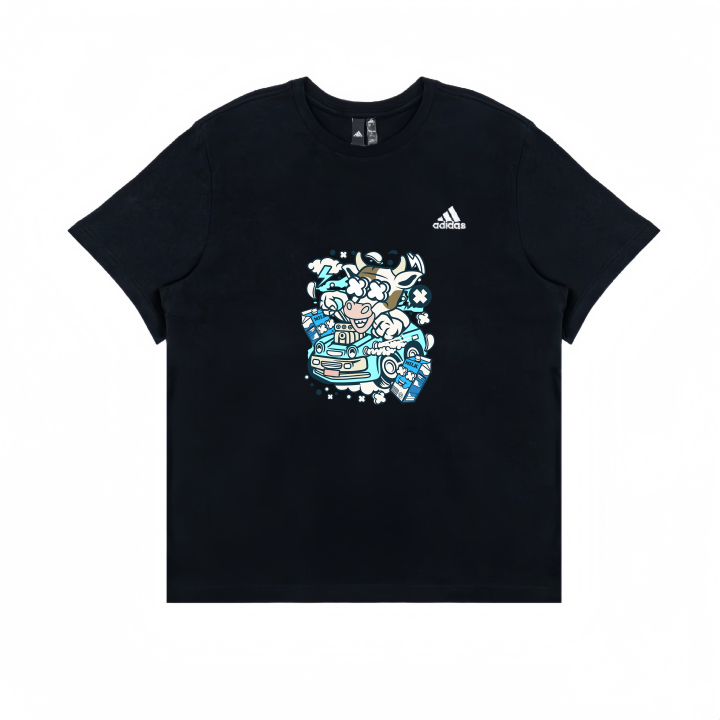 Adidas Adidas T Shirts Unisex Black Crew Neck Straight Fit