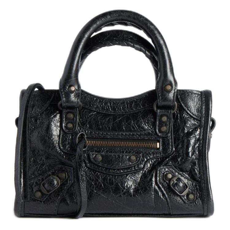 Balenciaga Le City Lambskin Shoulder Bag, Crossbody Bag, Handbag Extra Mini Women's Black