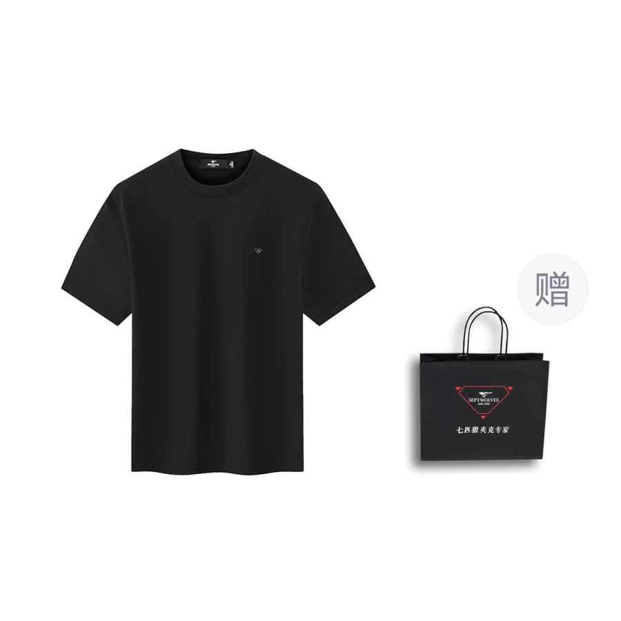 SEPTWOLVES T Shirts Unisex Crew Neck Moderate Straight Fit