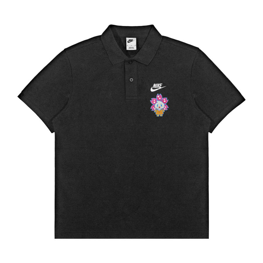 Nike Nike Polo Shirts Unisex Black Polo Collar Moderate Straight Fit