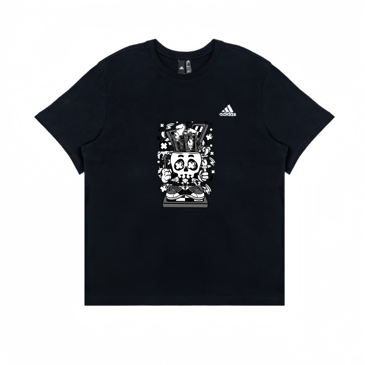Adidas Adidas T Shirts Unisex Black Crew Neck Moderate Straight Fit