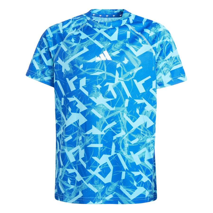 Adidas Adidas Sportswear T Shirt J SPR AOP Bright Cyan/Royal Blue/White Kids'