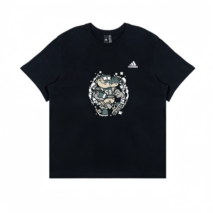 Adidas Adidas T Shirts Unisex Black Crew Neck Straight Fit