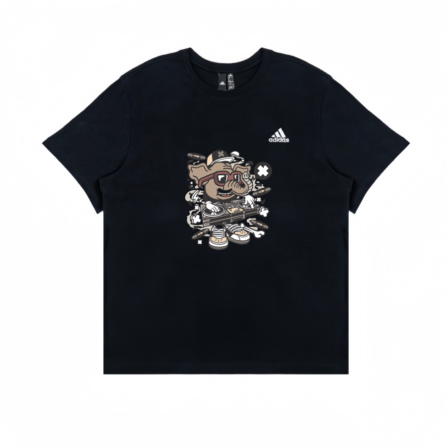 Adidas Adidas T Shirts Unisex Black Crew Neck Straight Fit