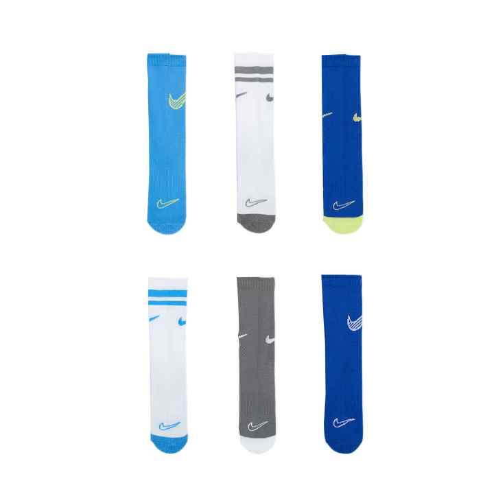 Nike Nike SS25 Socks 6 Pack Transcend Blue Children Aged 3 7 Years Old