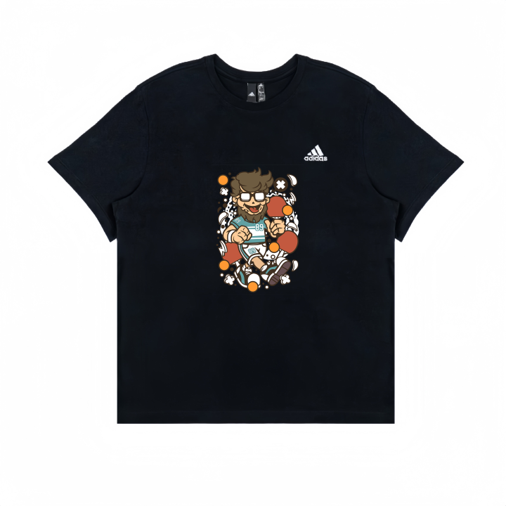 Adidas Adidas T Shirts Unisex Black Crew Neck Straight Fit