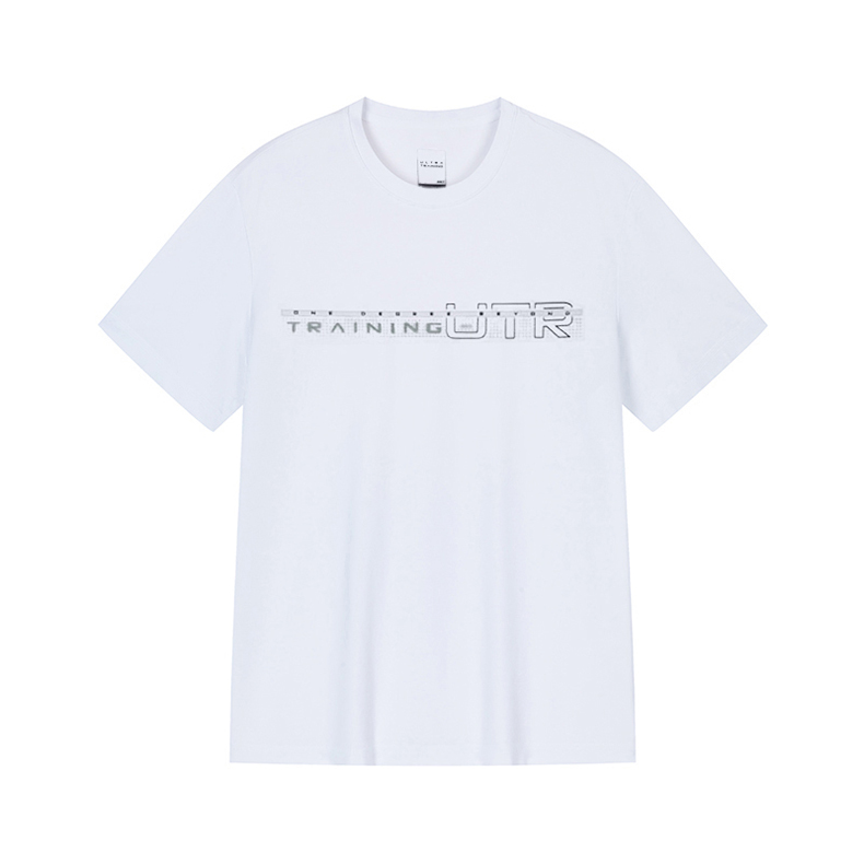 361° T Shirts Men's White Crew Neck Moderate Straight Fit