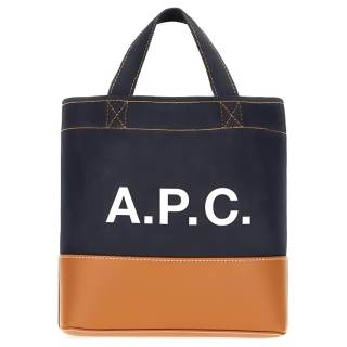 A.P.C . Logo Printed Panelled Tote Bag