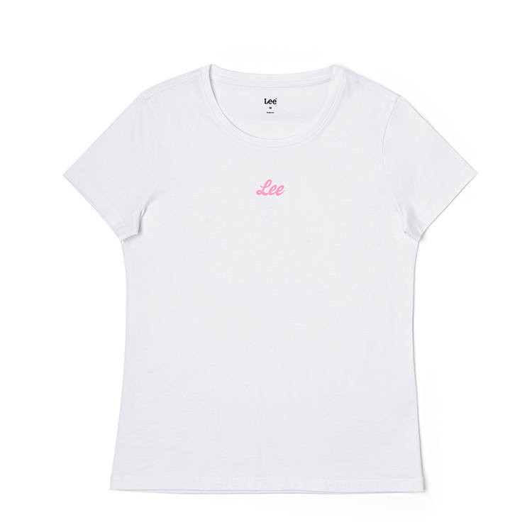 Lee T Shirts Women's White Crew Neck Moderate