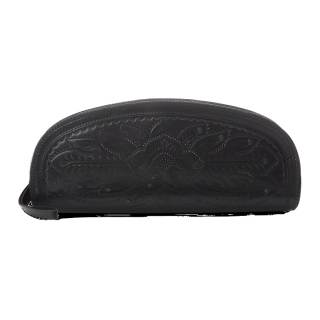 Double RL Cow Leather Clutch Women's Black