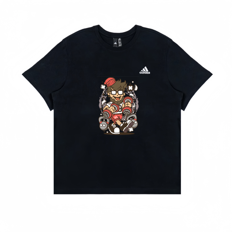 Adidas Adidas T Shirts Unisex Black Crew Neck Straight Fit