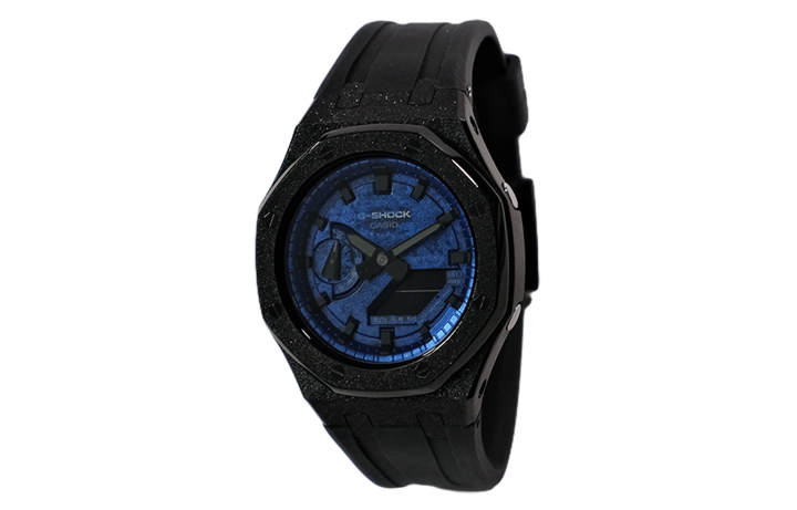 CASIO CASIO Custom Collection Quartz Movement Fluoroelastomer Strap Watch Men's Watches Blue Dial