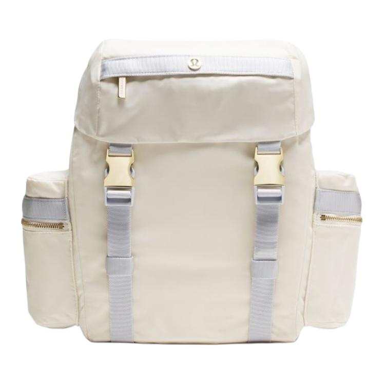 Lululemon Lululemon Wunderlust Nylon Backpack Mini Unisex Light Ivory White & Pink Blue