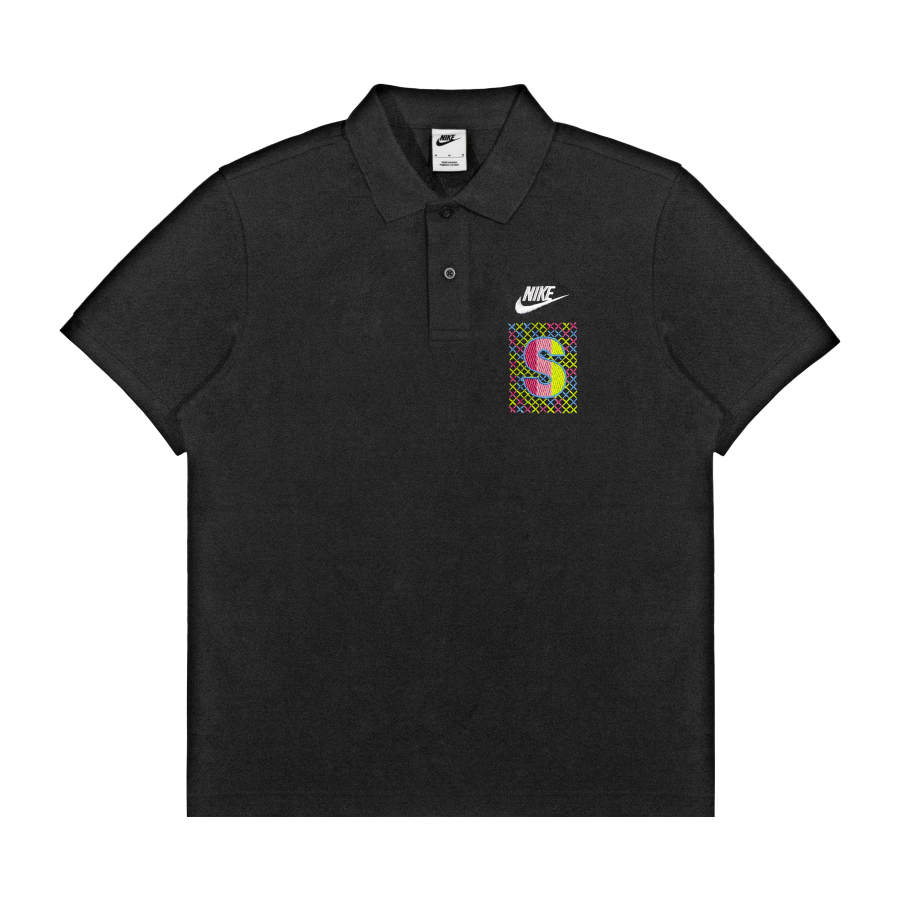 Nike Nike Polo Shirts Unisex Black Polo Collar Moderate Straight Fit