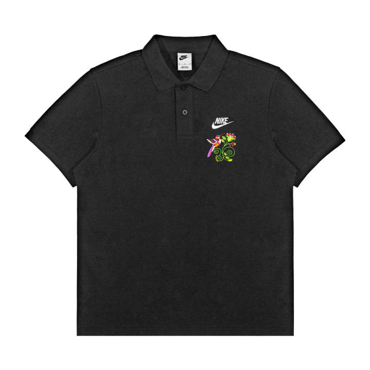 Nike Nike Polo Shirts Unisex Black Polo Collar Moderate Straight Fit