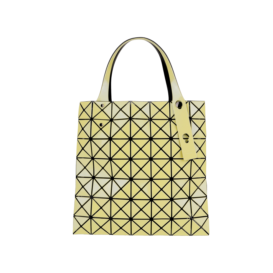 ISSEY MIYAKE Prism Polyvinyl Chloride Resin Tote Bag, Shopping Bag, Shoulder Bag, Handbag Women's Yellow