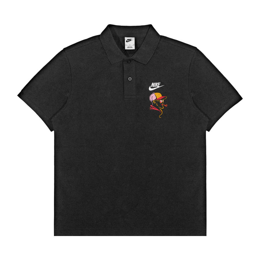 Nike Nike Polo Shirts Unisex Black Polo Collar Moderate Straight Fit