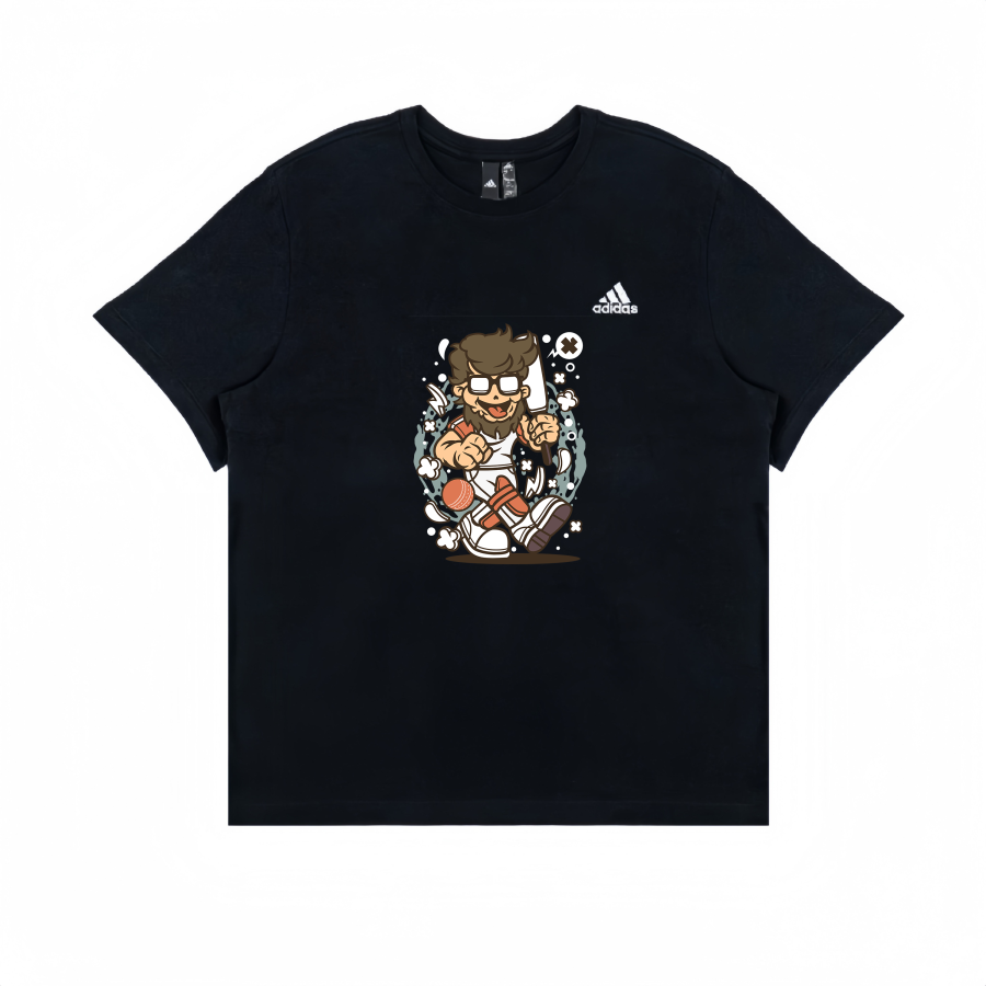 Adidas Adidas T Shirts Unisex Black Crew Neck Straight Fit