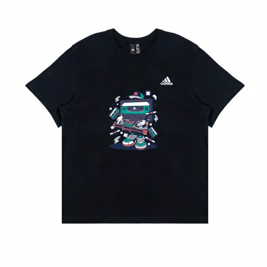 Adidas Adidas T Shirts Unisex Black Crew Neck Straight Fit