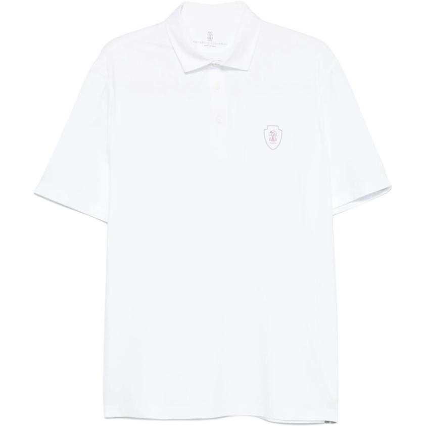 Brunello Cucinelli Logo Printed Short Sleeve Polo Shirt