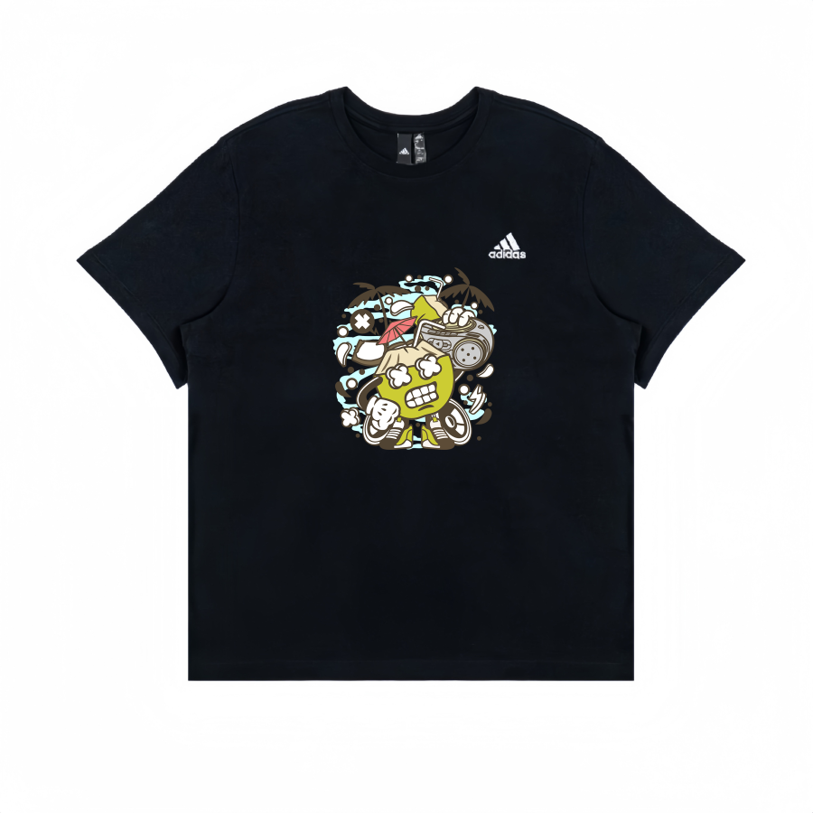Adidas Adidas T Shirts Unisex Black Crew Neck Straight Fit
