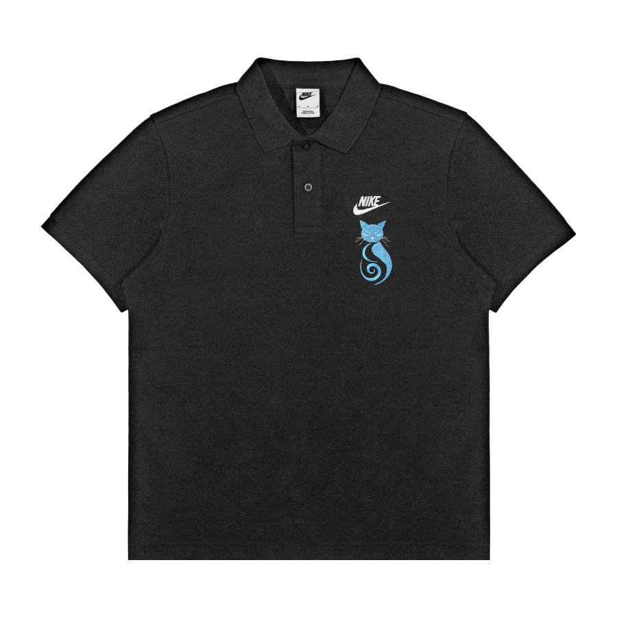 Nike Nike Polo Shirts Unisex Black Polo Collar Moderate Straight Fit