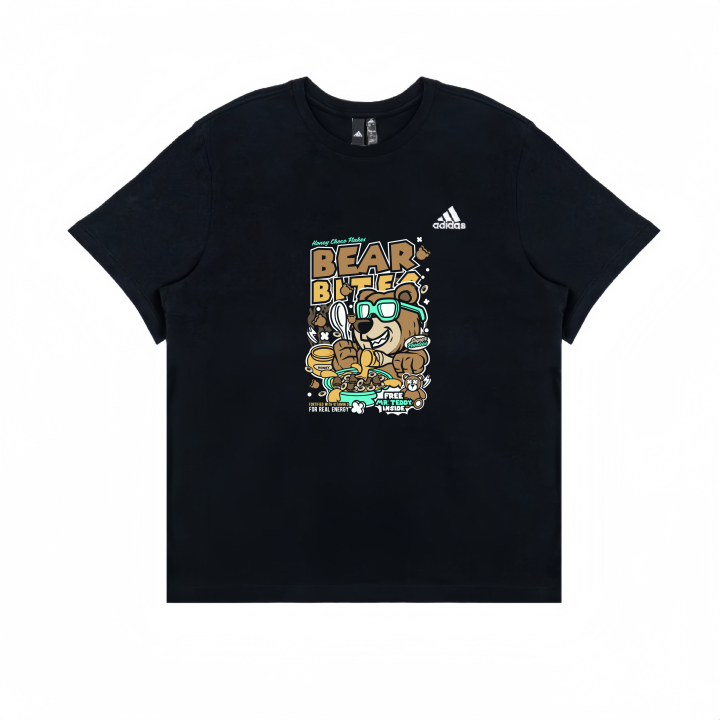 Adidas Adidas T Shirts Unisex Black Crew Neck Straight Fit