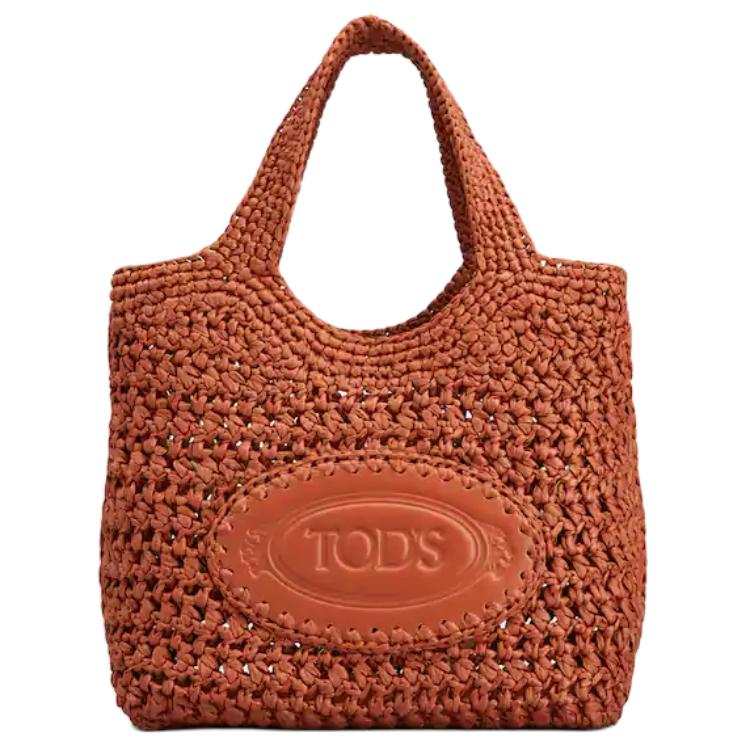 TOD'S Raffia Viscose Handbag Mini Women's Orange