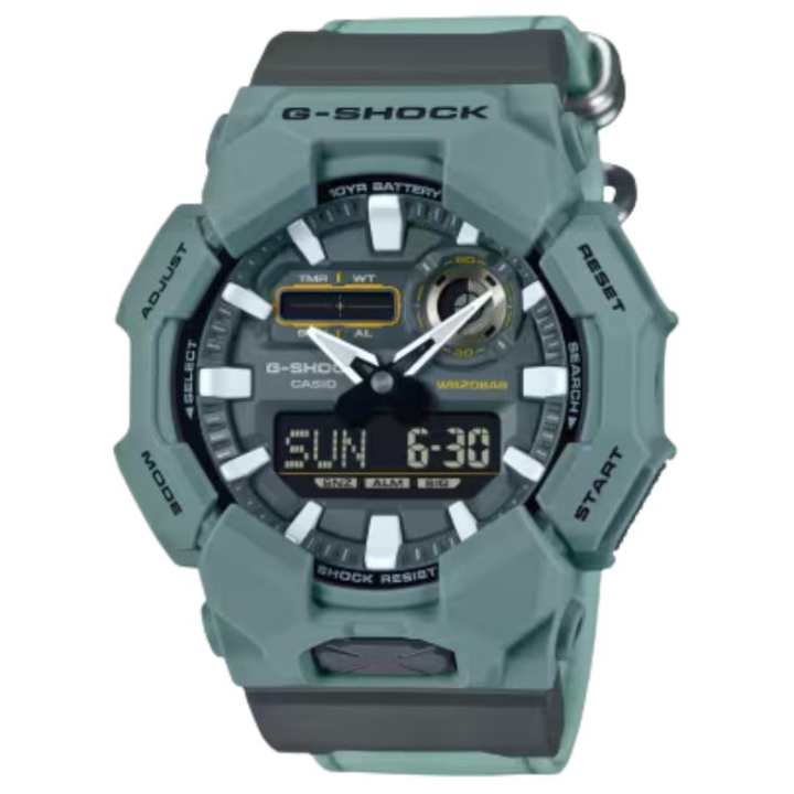 CASIO CASIO GA 010 Collection 200m Waterproof Quartz Movement Canvas Strap Watch Unisex Gray Dial