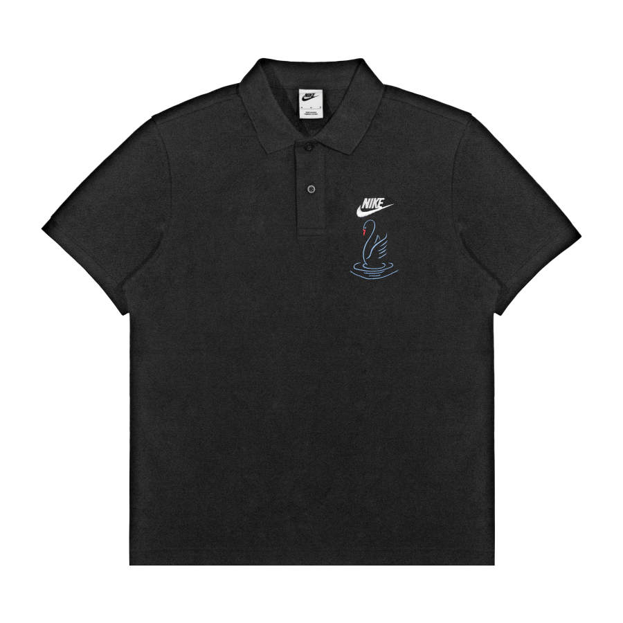 Nike Nike Polo Shirts Unisex Black Polo Collar Moderate Straight Fit