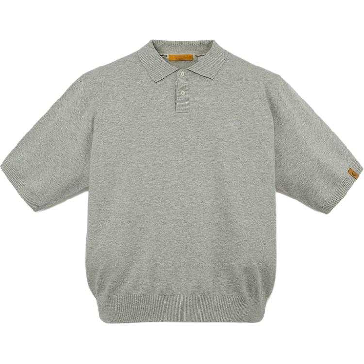 Timberland SS25 Polo Shirt Men's Medium Heather Gray