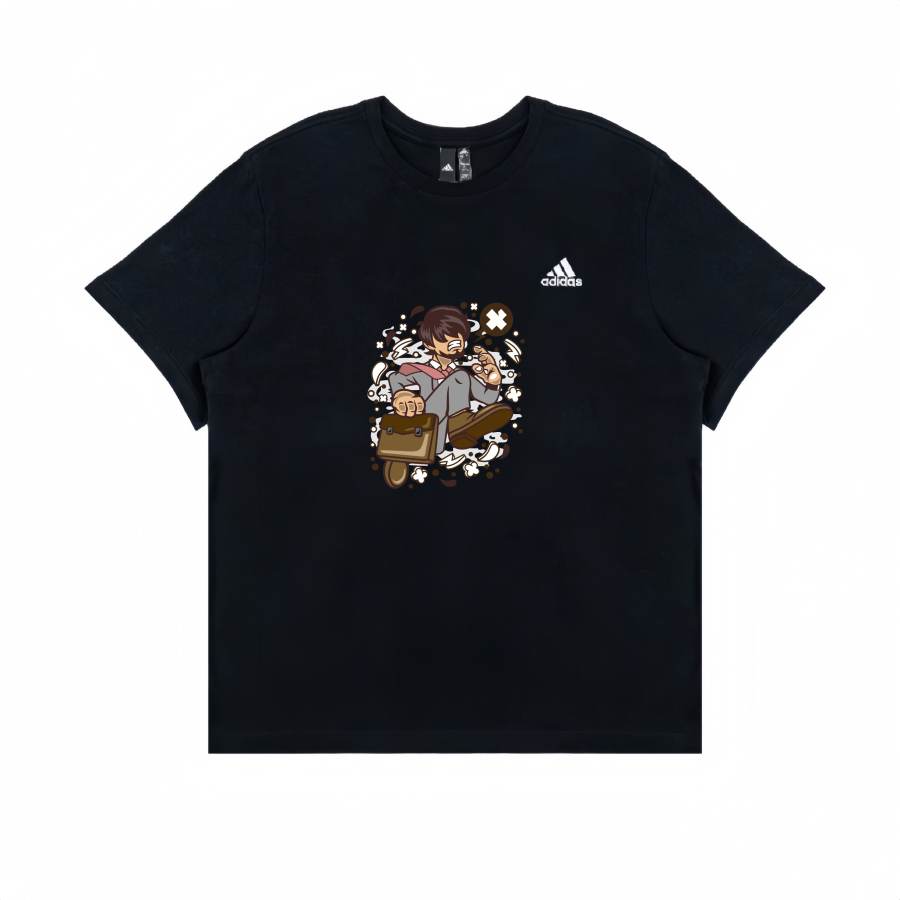 Adidas Adidas T Shirts Unisex Black Crew Neck Straight Fit
