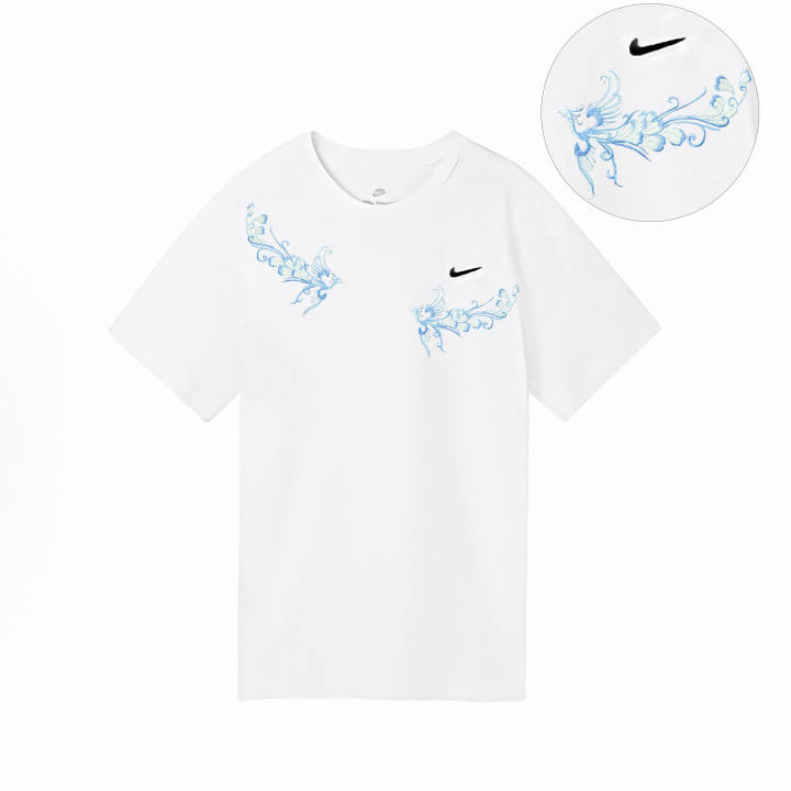 Nike Nike T Shirts Unisex White Crew Neck Moderate Straight Fit