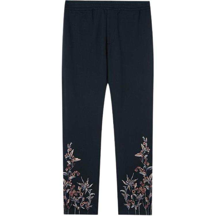 Alexander McQueen Knitted Sweatpants Men's Black Moderate Straight Fit Pants