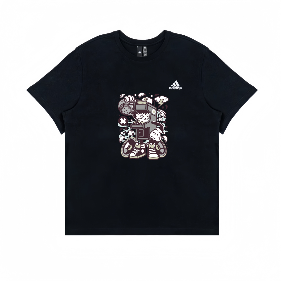 Adidas Adidas T Shirts Unisex Black Crew Neck Straight Fit