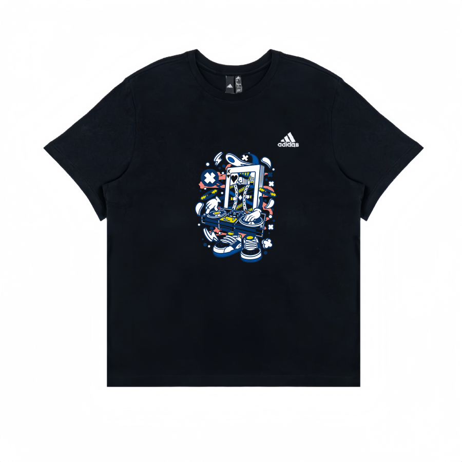 Adidas Adidas T Shirts Unisex Black Crew Neck Straight Fit