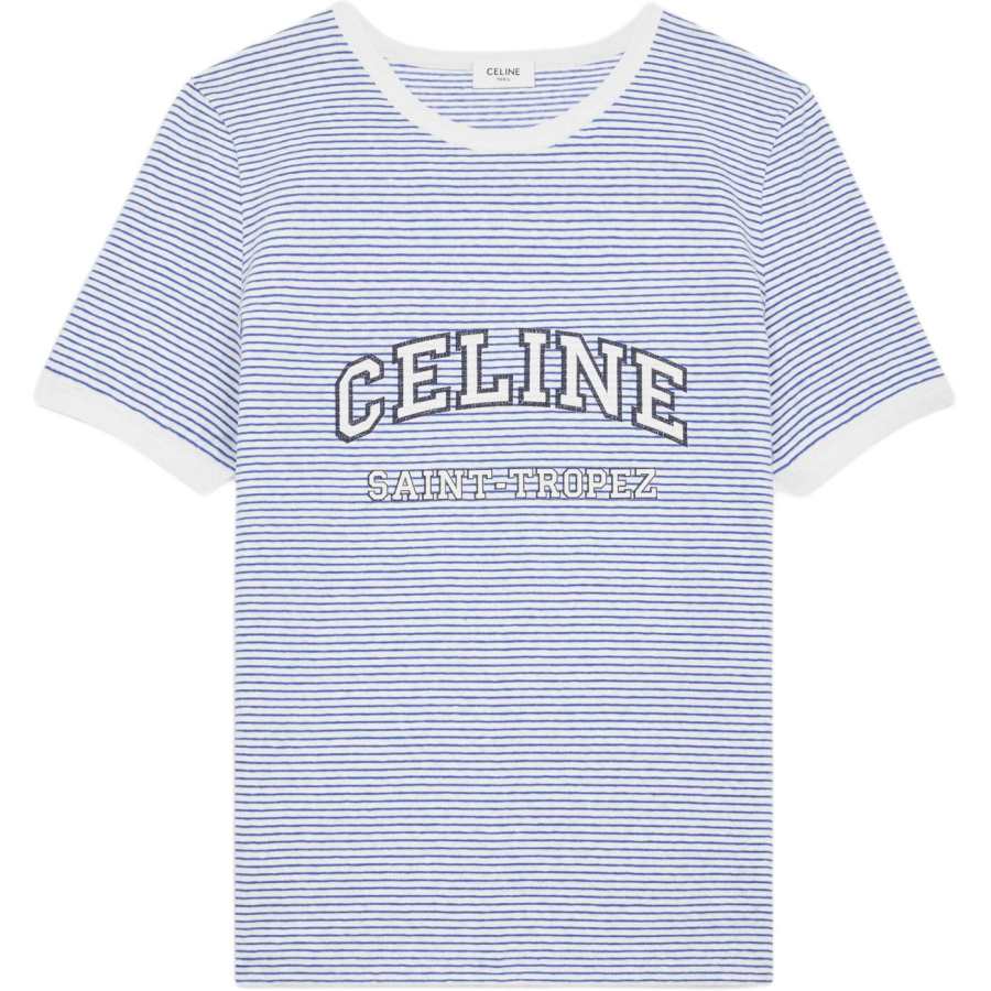 CELINE 70'S Striped Crewneck T Shirt