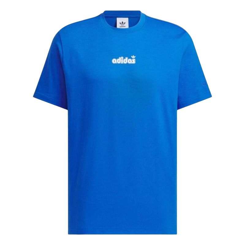 Adidas Adidas T Shirts Men's Blue Crew Neck Moderate Straight Fit