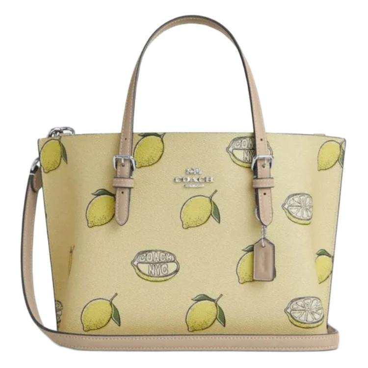 COACH Mollie Coated Canvas Tote Bag, Shopping Bag, Shoulder Bag, Crossbody Bag, Handbag Medium Women's
