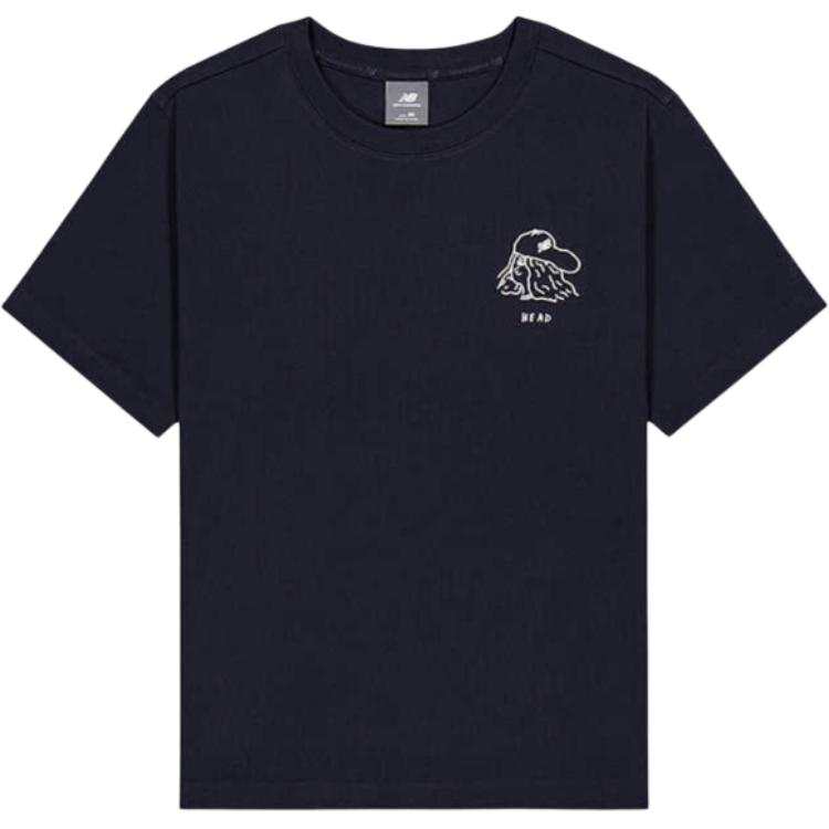 New Balance New Balance NB Grey SS25 Drop Shoulder Sleeve T Shirt Women's Marine Blue
