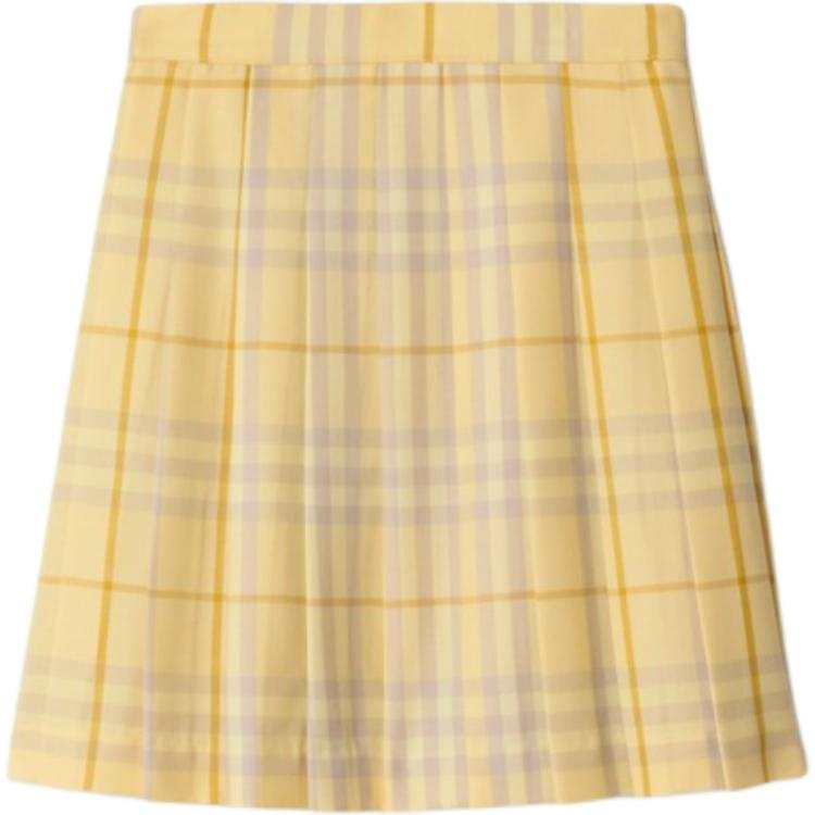 Burberry SS25 Plaid Moderate Skirt Spring Summer Kids' Yellow