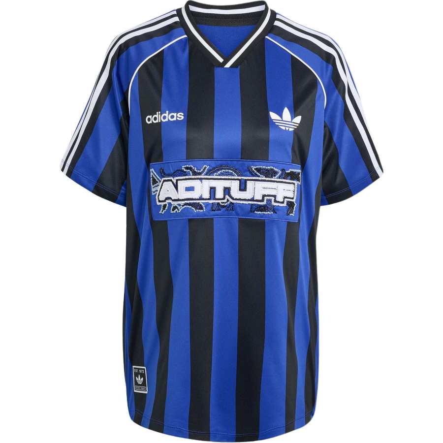 Adidas Originals BEADS JERSEY Soccer Jersey Women's Semi Fluorescent Blue/Black